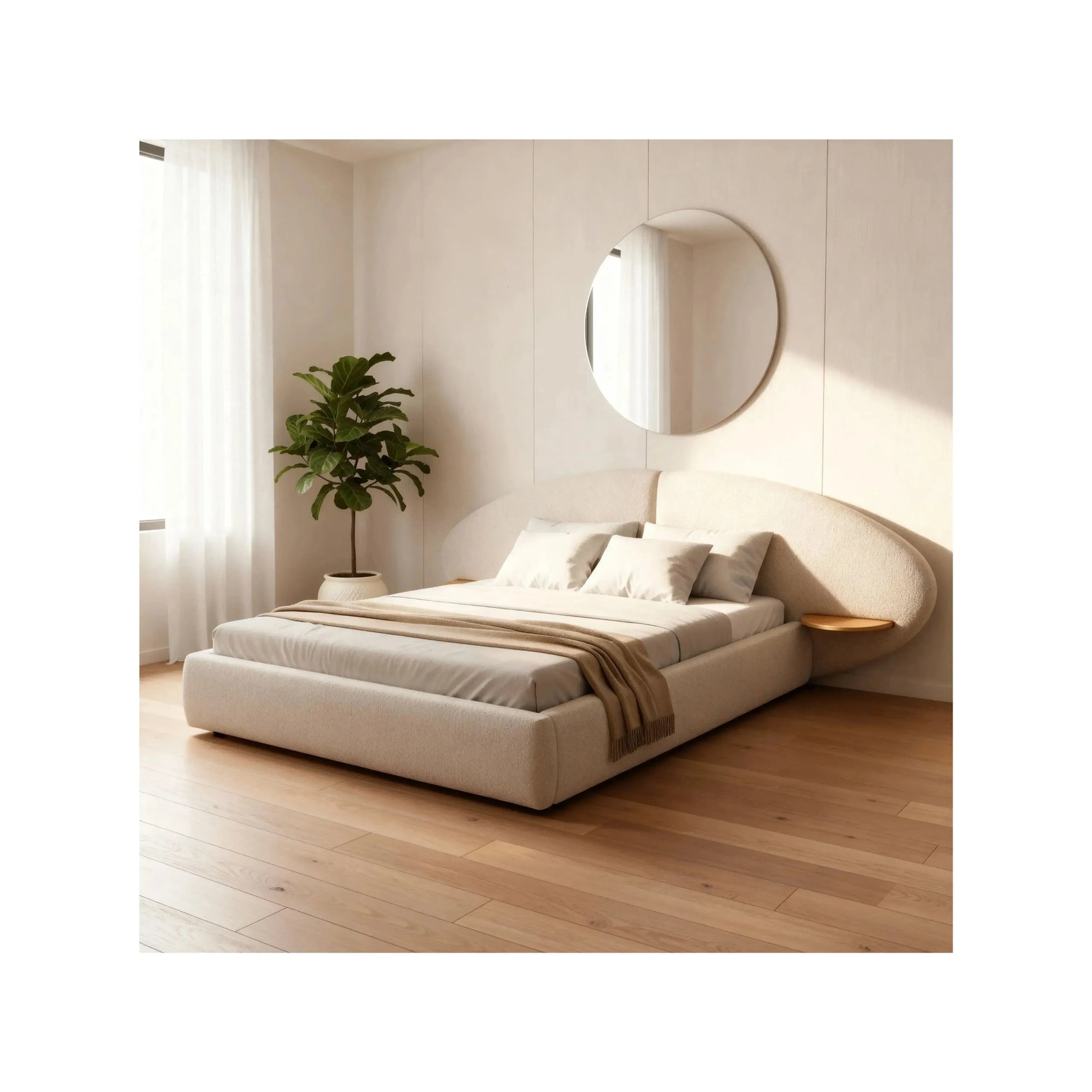 Cama Kora – cama com cabeceira painel ampla em eucalipto de reflorestamento