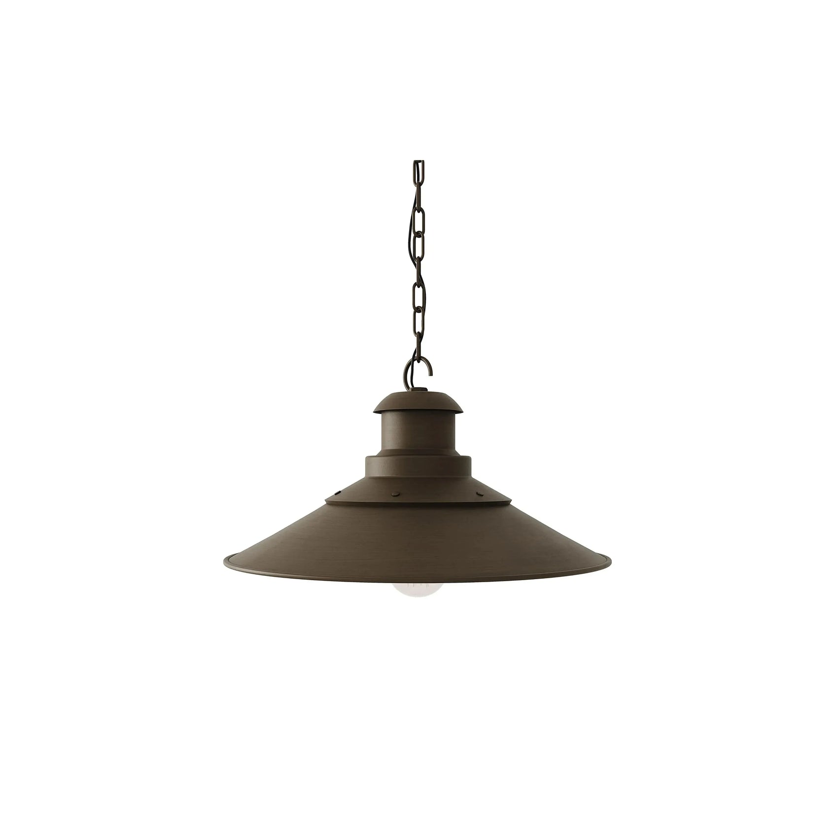 Pendente Único Montado 44 cm – luminária pendente com design industrial e acabamento robusto