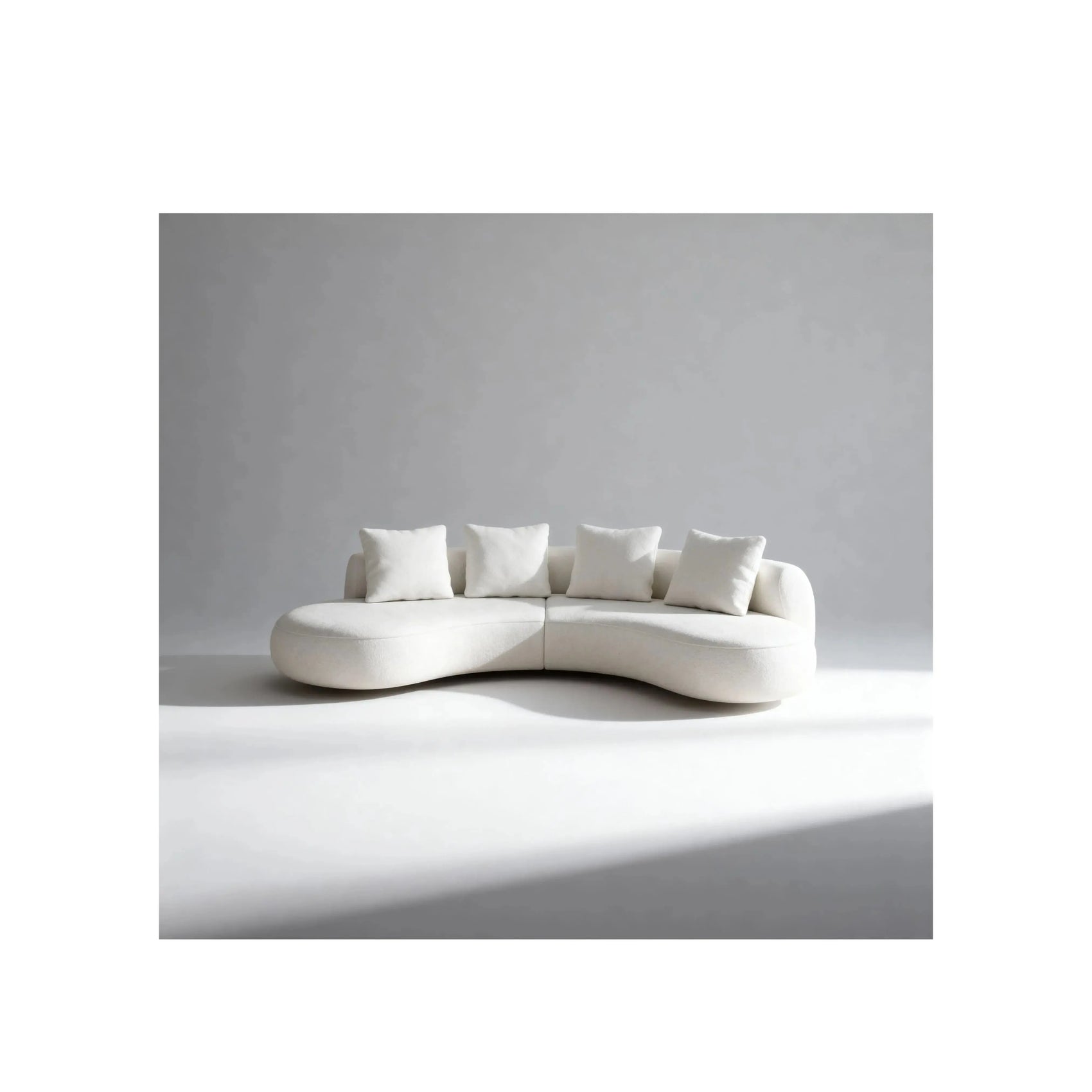 Sofá Liora Noa Living – sofá com chaise modular reversível e design curvo contemporâneo