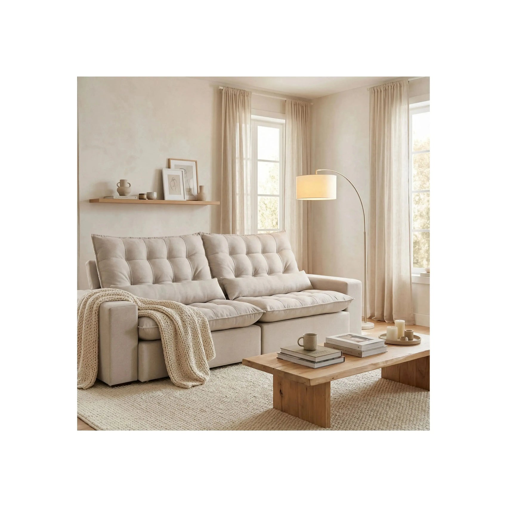 Sofá Retrátil Luvin – sofá retrátil com trilhos reforçados e design sofisticado