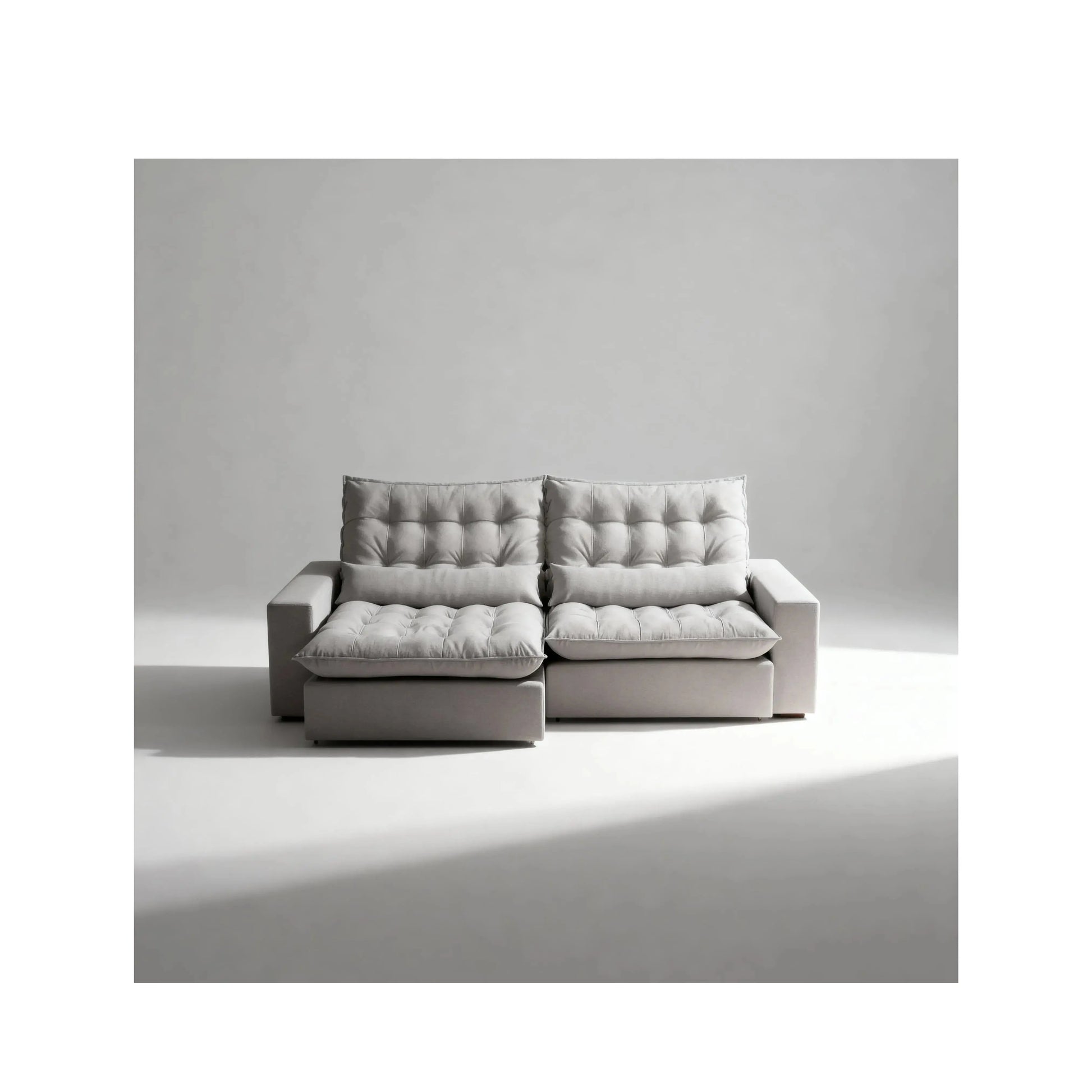 Sofá Retrátil Luvin – sofá retrátil com trilhos reforçados e design sofisticado