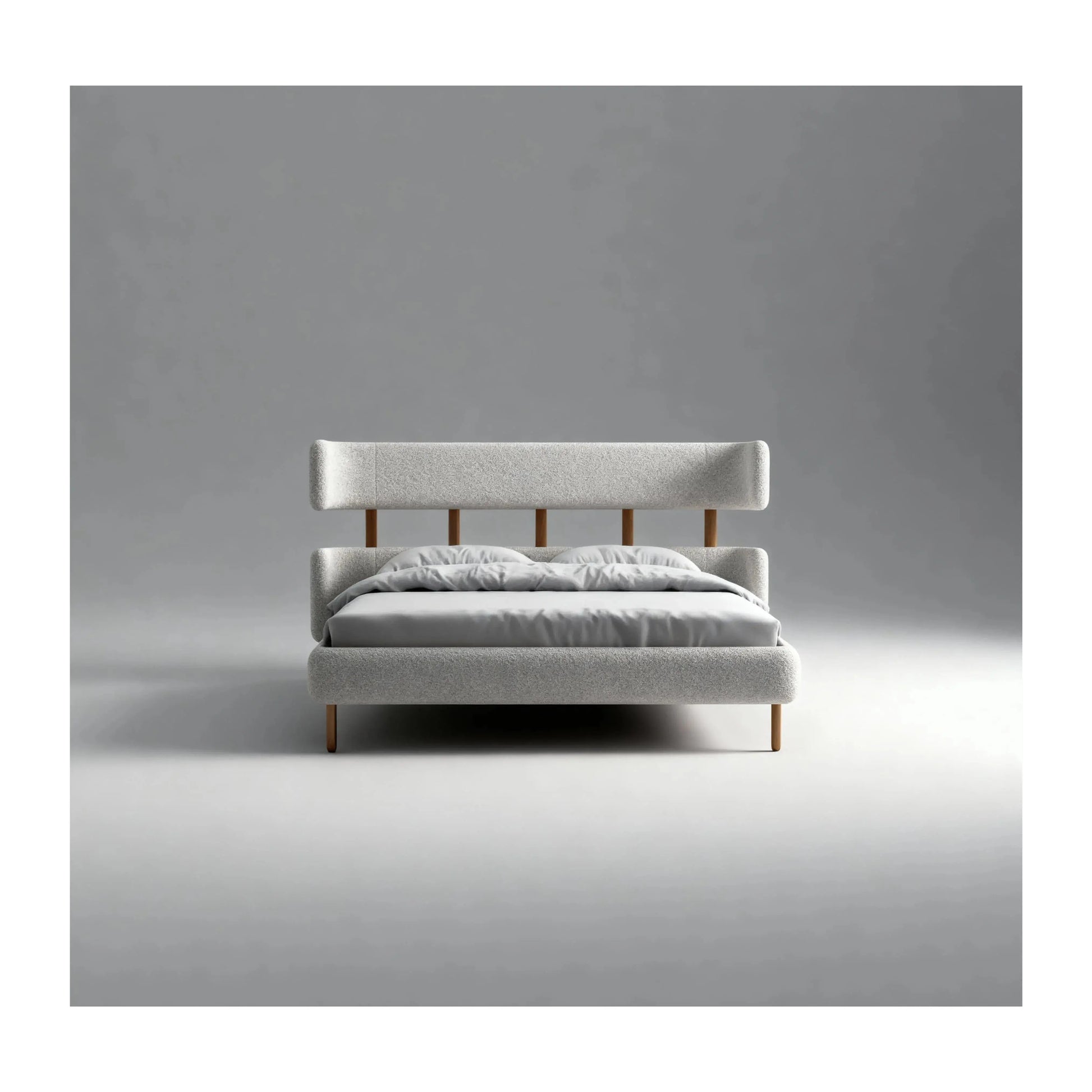Cama Mael – cama com cabeceira curva e elementos vazados de design arrojado