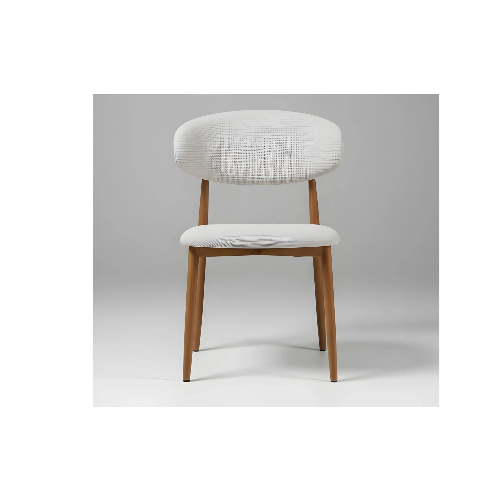 Cadeira Mavie – cadeira de jantar minimalista com linhas limpas e estrutura em aço carbono