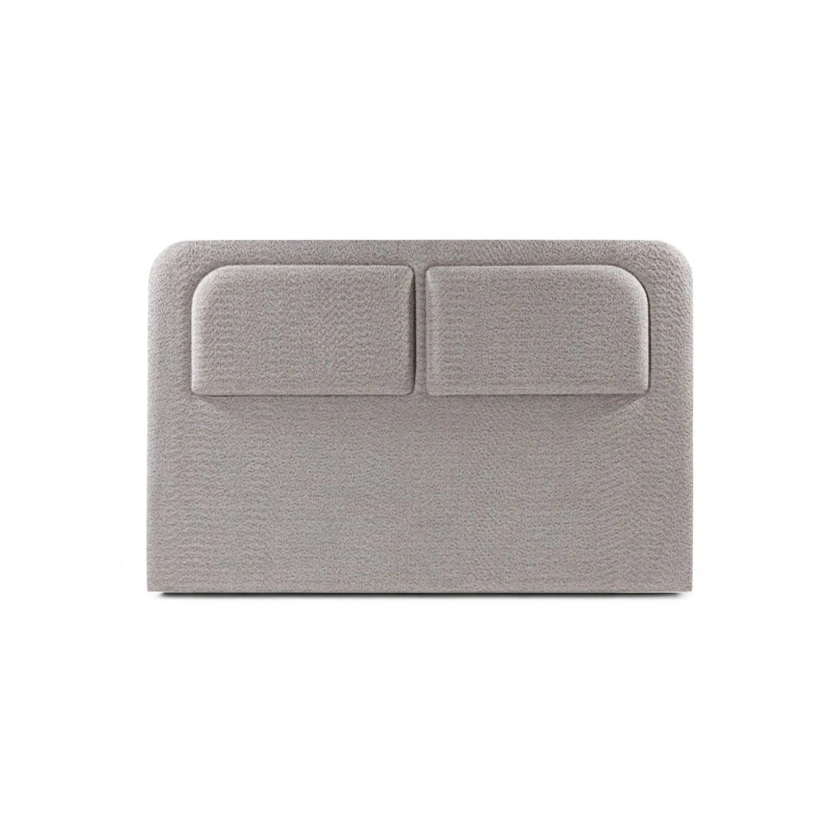 Cama Melodia – cama estofada com cabeceira de curvas orgânicas em linho ou bouclé