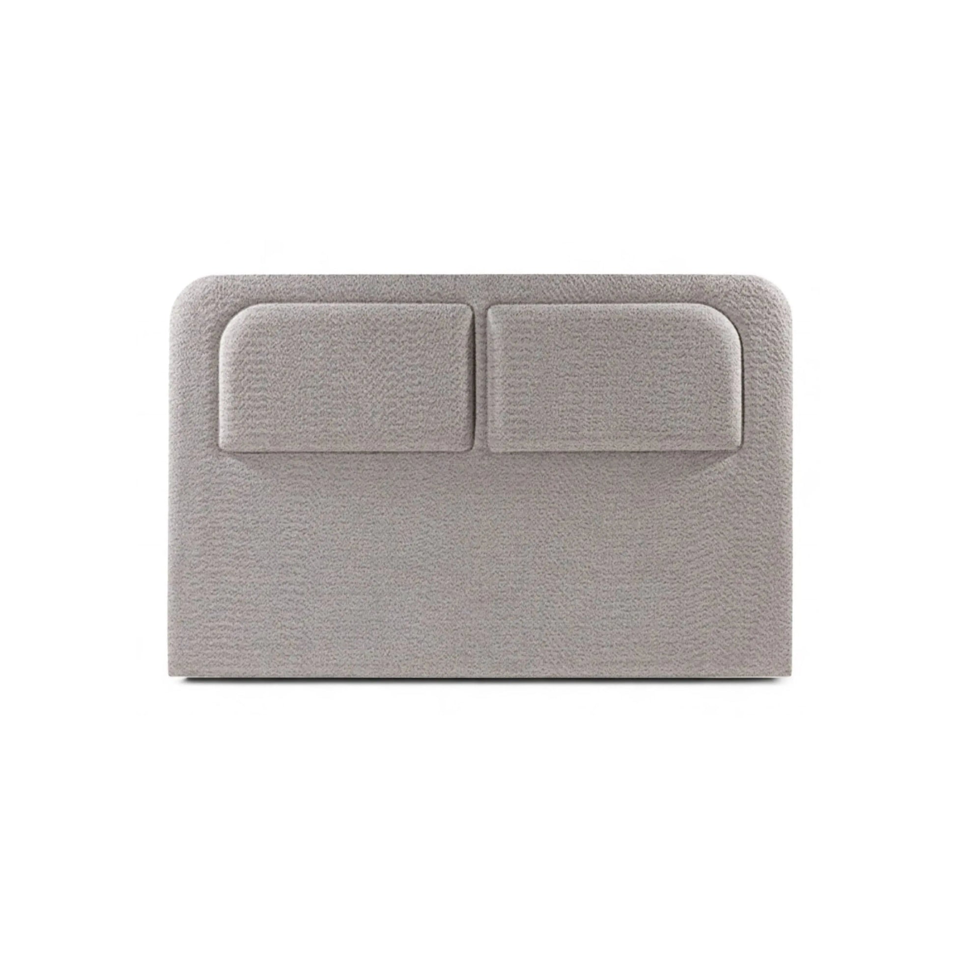 Cama Melodia – cama estofada com cabeceira de curvas orgânicas em linho ou bouclé