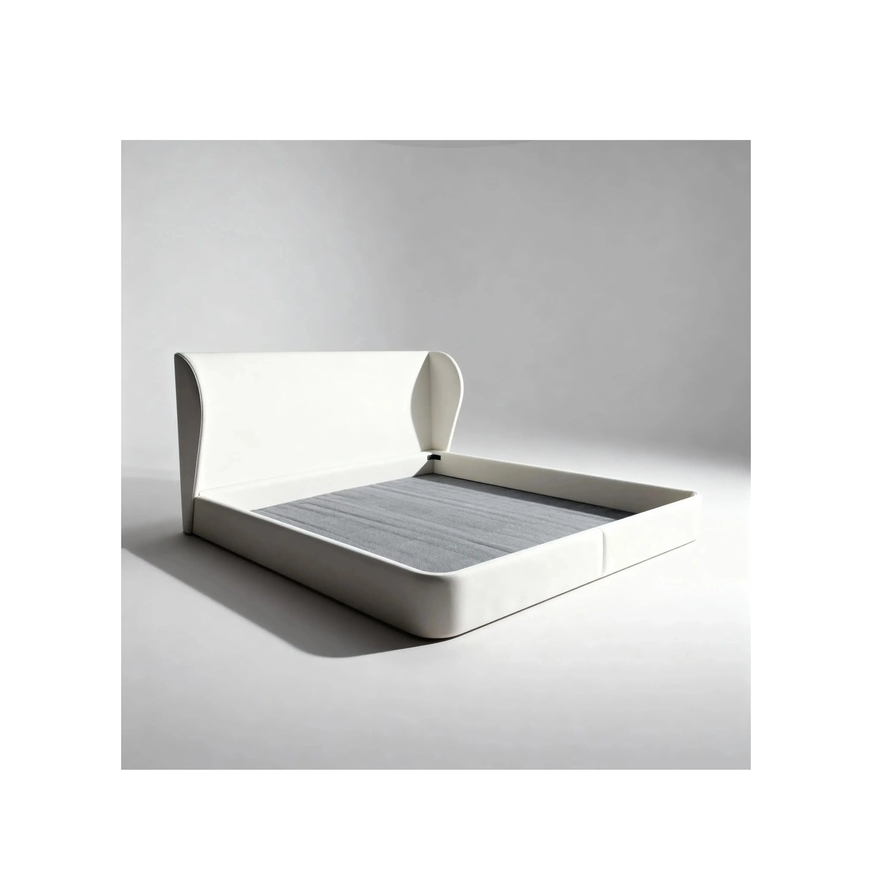 Cama Merida – cama estofada com cabeceira alta e design sereno