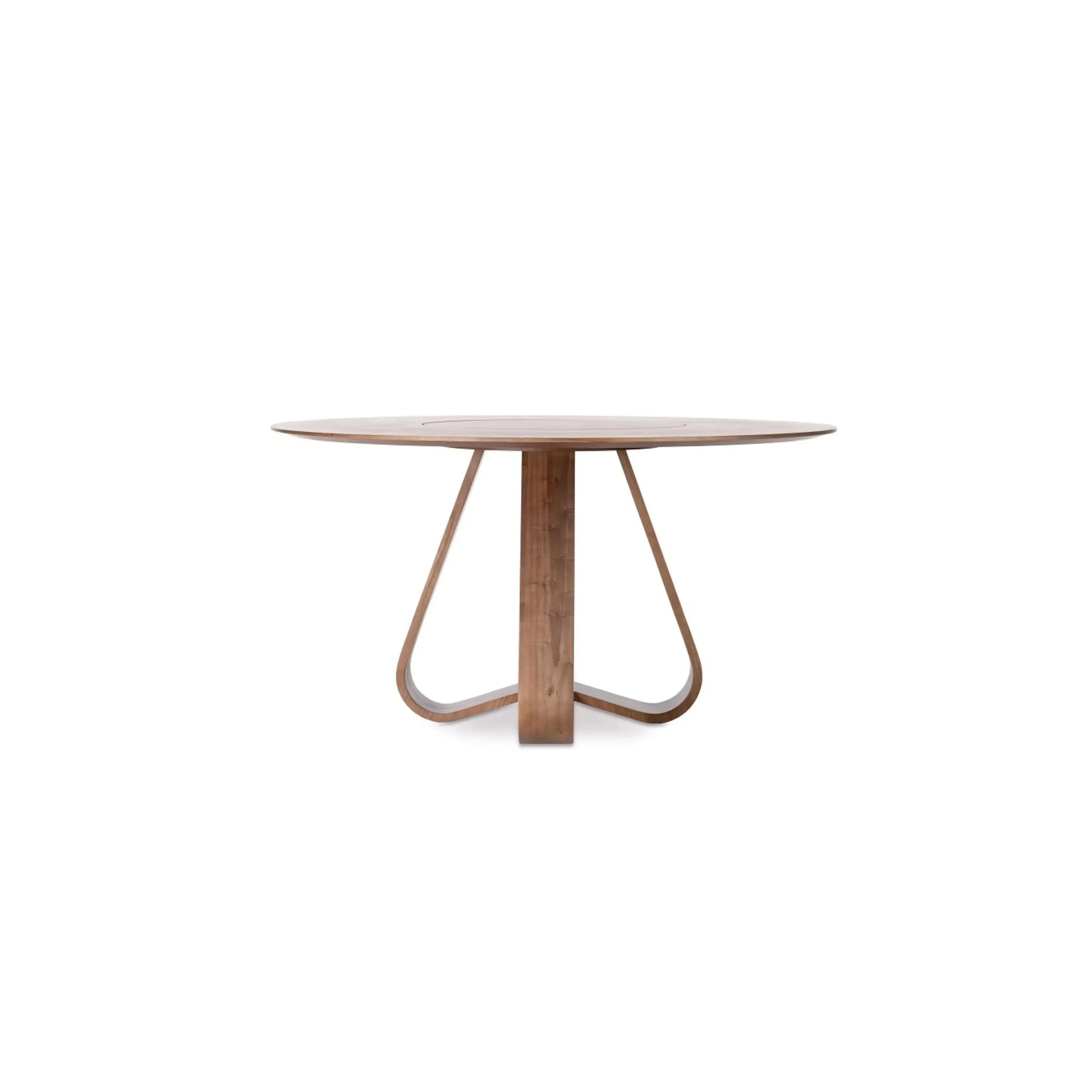 Mesa de Jantar Ori – mesa quadrada com tampo em lâmina natural e base em MDF