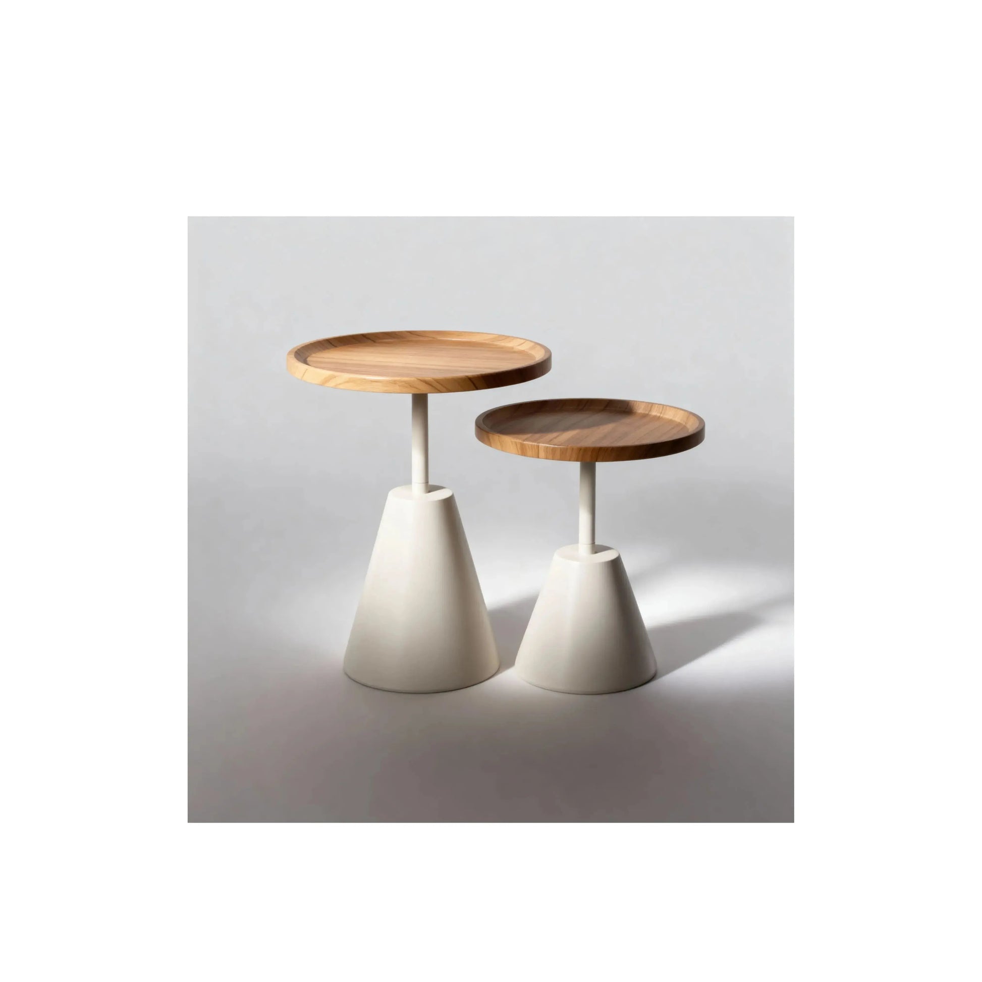 Combo Mesa Lateral Nai – conjunto de 2 mesas laterais com design minimalista