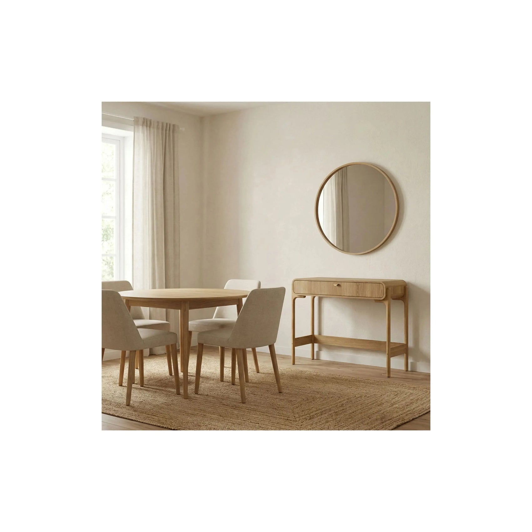Aparador Elise acabamento Hanover com design contemporâneo e linhas limpas