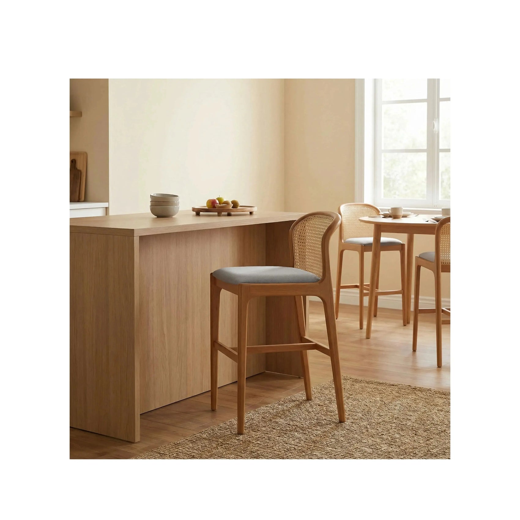 Banqueta Rhea – banqueta imponente com 105 cm de altura