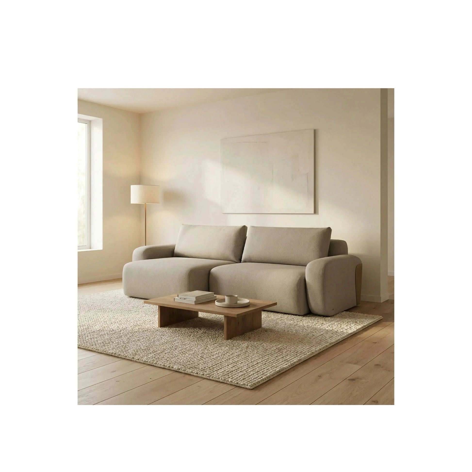 Sofá Cama Siena – sofá cama com design elegante e sistema de abertura por trilhos de aço