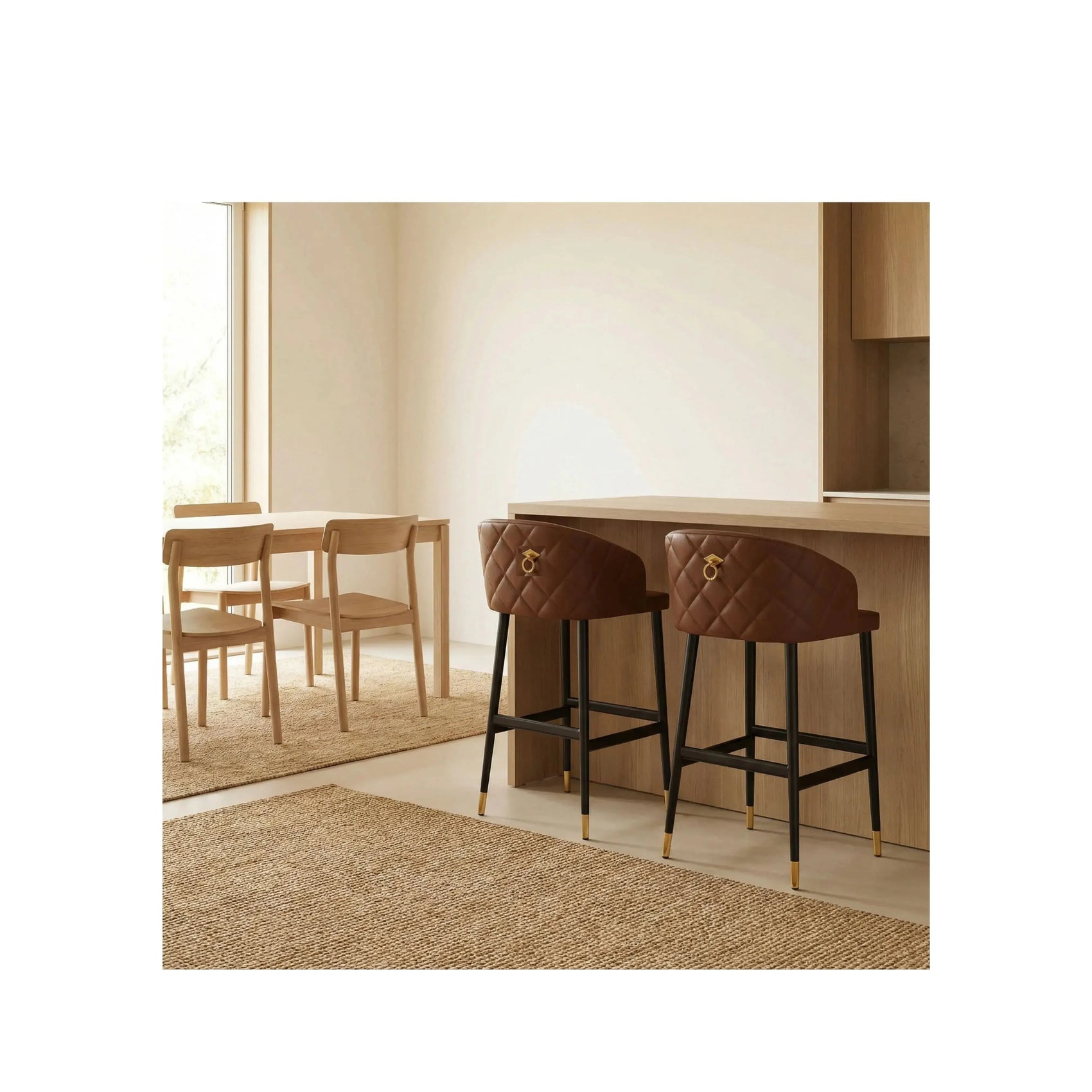 Banqueta Sirius – banqueta com assento amplo e design sofisticado