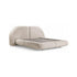 Cama Soline – cama estofada de linhas minimalistas e sofisticação discreta em linho ou bouclé