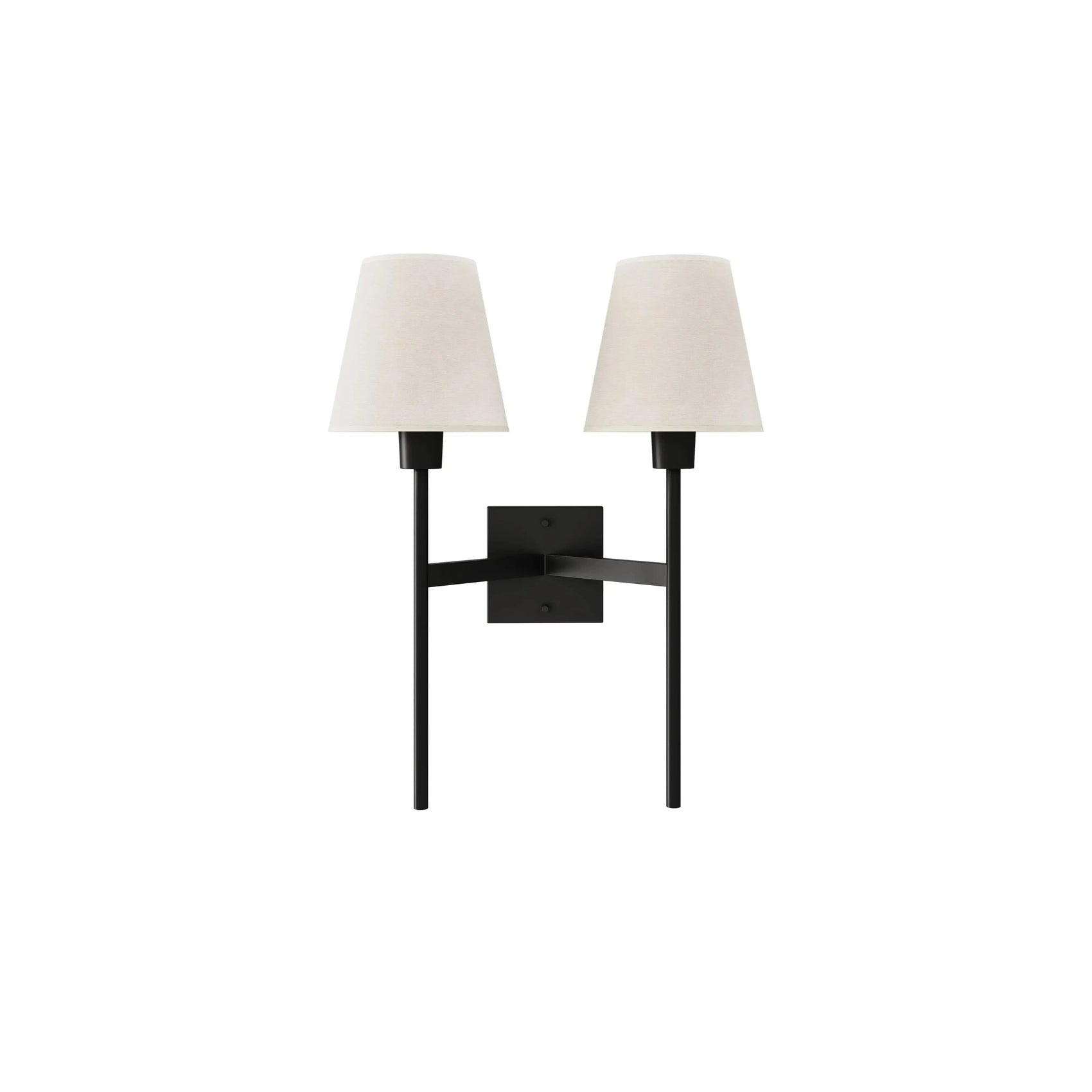 Arandela Tocheiro Dupla – arandela de parede com dois braços e design de tocheiro elegante