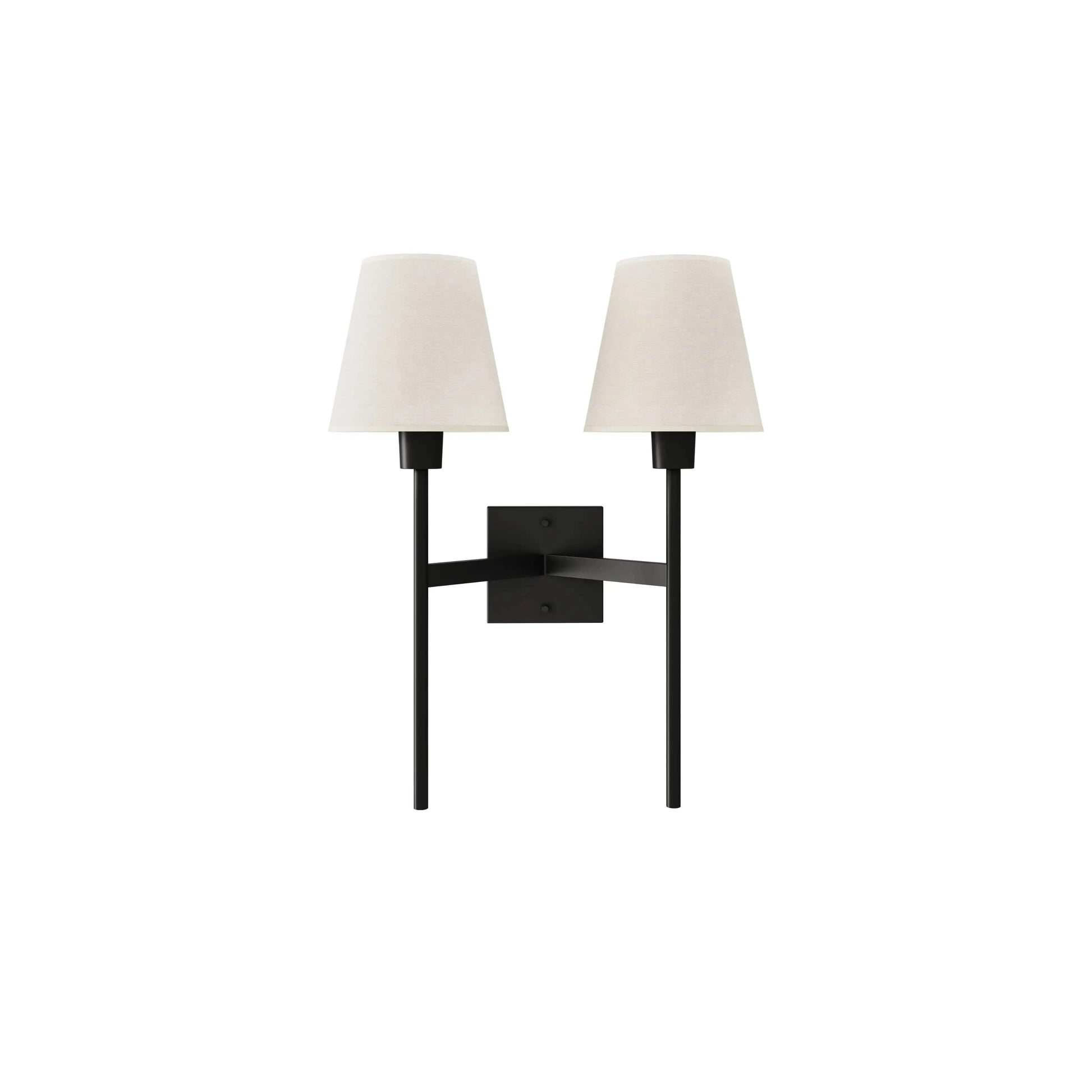 Arandela Tocheiro Dupla – arandela de parede com dois braços e design de tocheiro elegante
