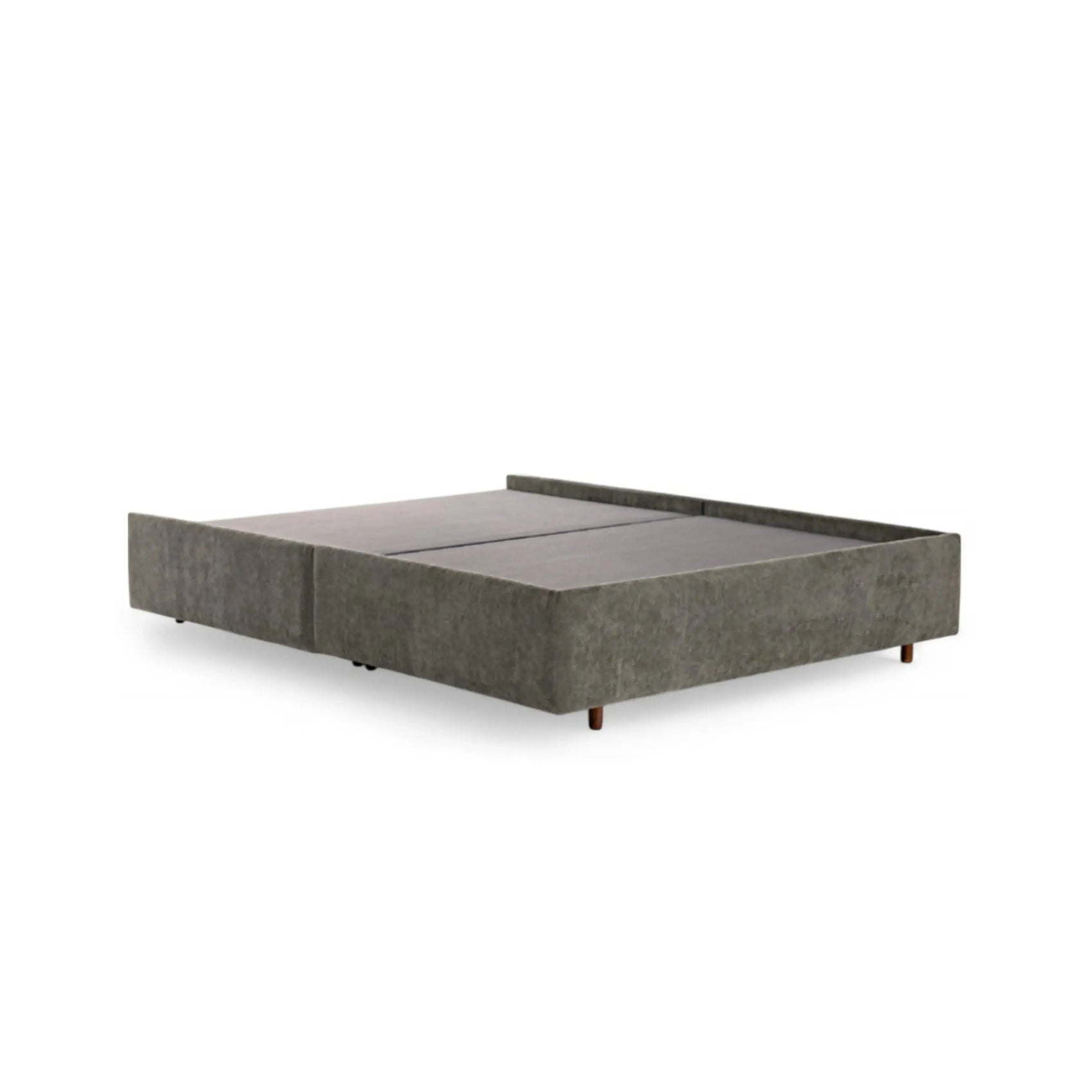Cama Umbra – cama estofada de design sólido e envolvente com luxo discreto em linho ou bouclé