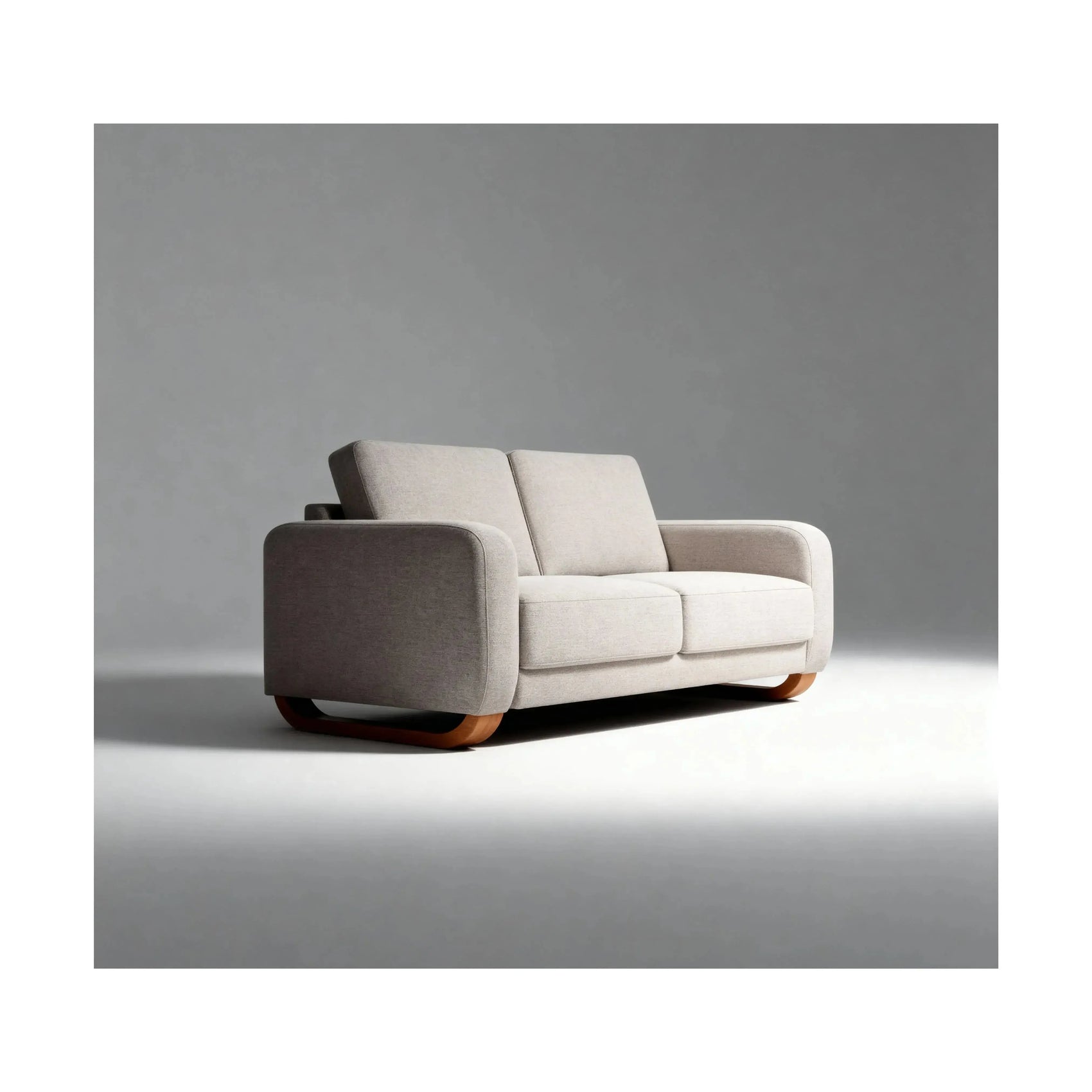 Sofá Living Vancouver – sofá em linho com estrutura em madeira e design contemporâneo
