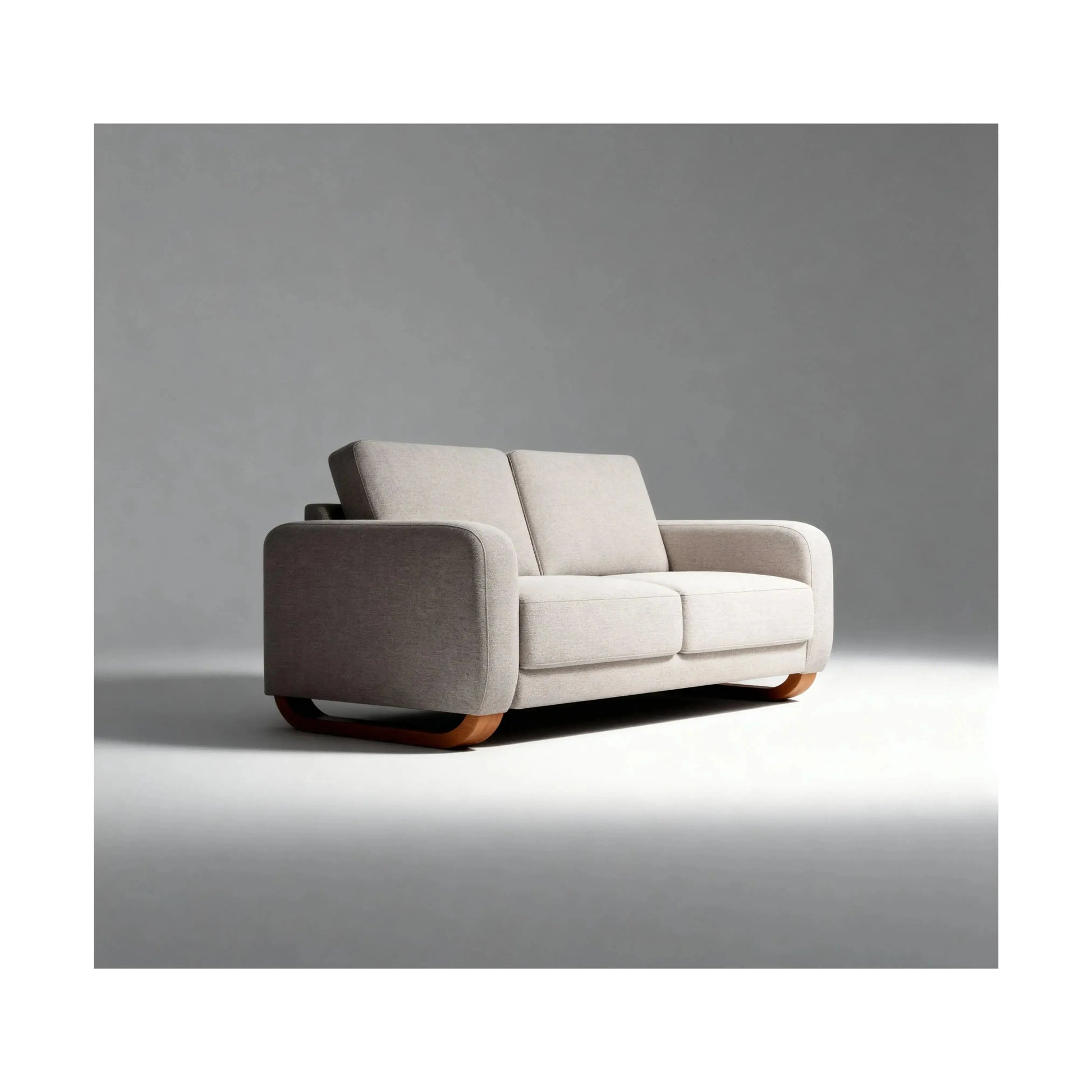 Sofá Living Vancouver – sofá em linho com estrutura em madeira e design contemporâneo