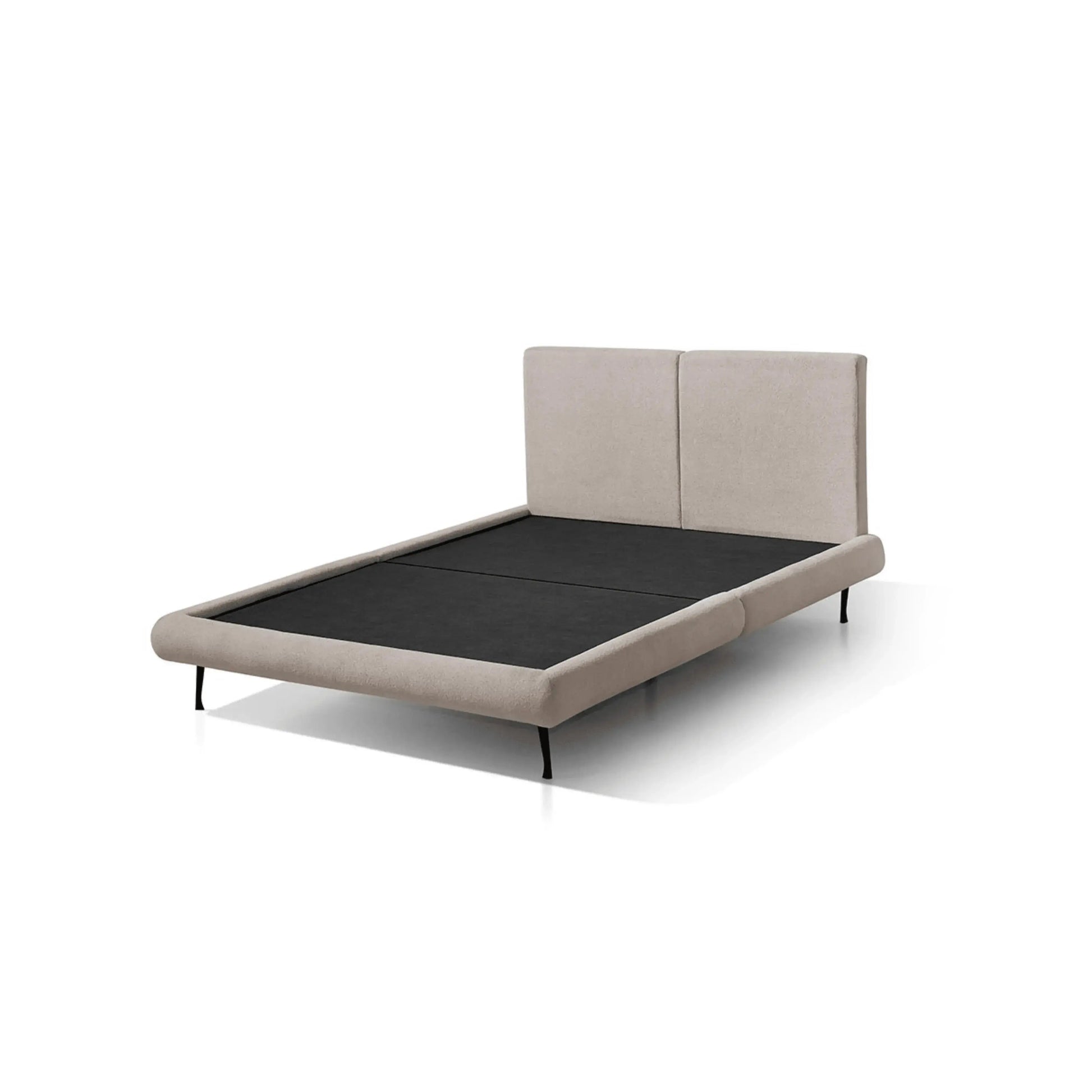Cama Lavinia Queen – cama com cabeceira alta em courino de 129 cm para quarto sofisticado