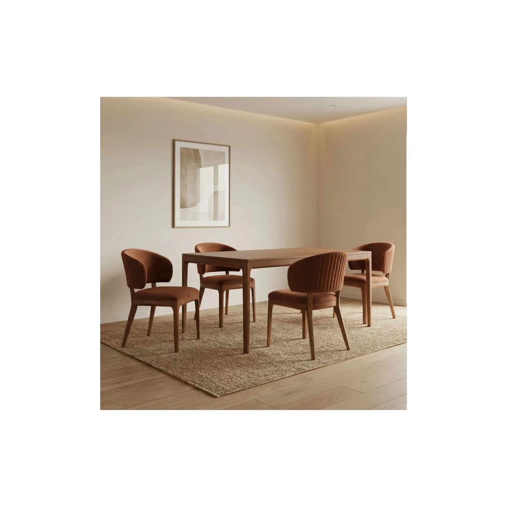 Cadeira Vitória – cadeira de jantar sofisticada com design suave e elegante