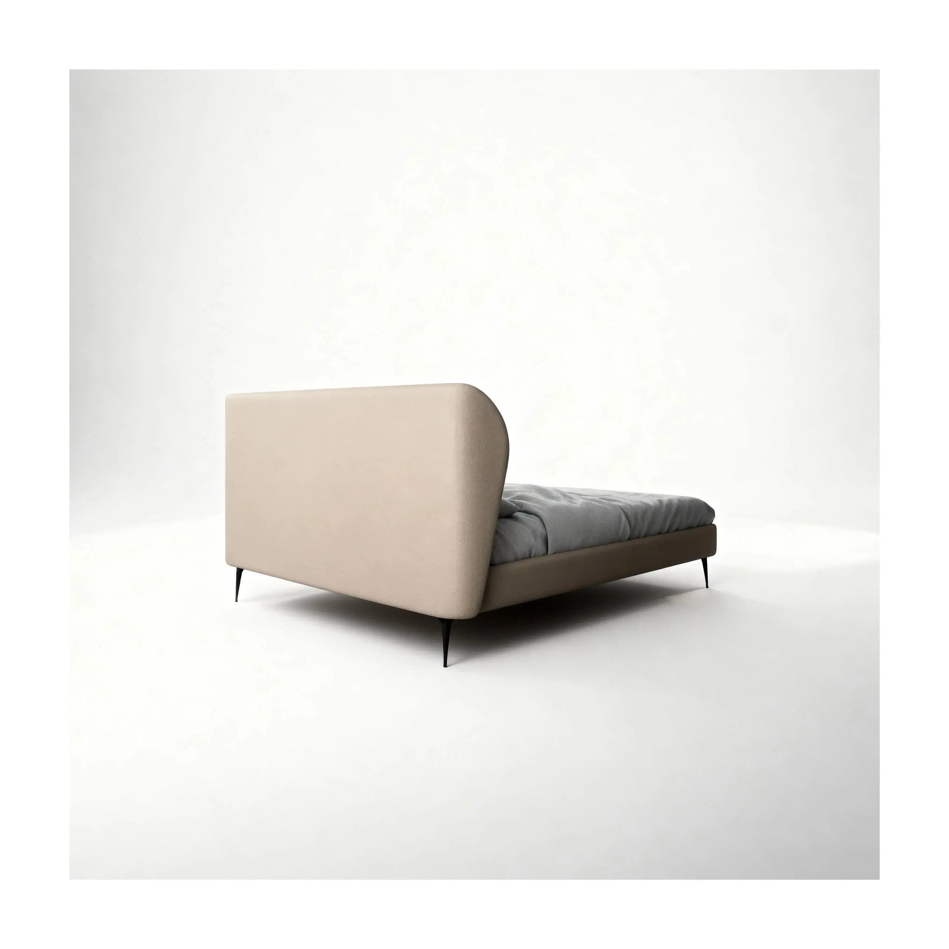 Cama Willow – cama estofada com formas orgânicas suaves inspiradas na natureza