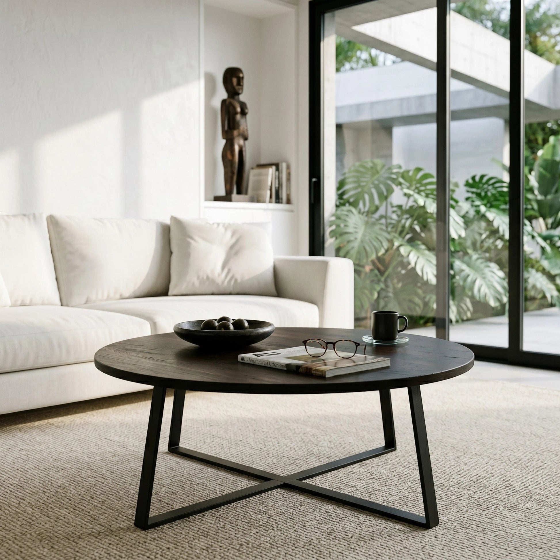 Mesa de Centro Zari Redonda - Preto